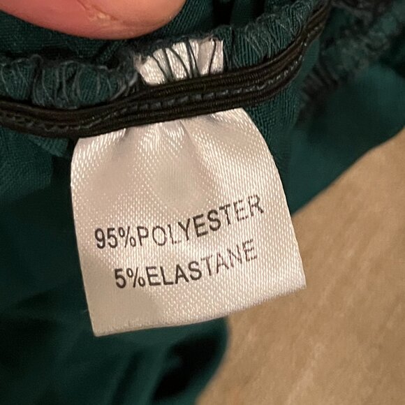 Green Stretchy Dress with Cinches Sides - Unbranded Size Large - Picture 10 of 13